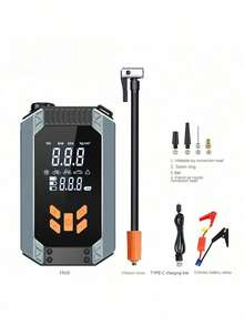 Tragbarer Autostarthilfe mit Luftkompressor, 2500A Spitze (8,0 L Benzin, 6,5 L), 150 PSI Reifenaufpumper, 12V Autobatterie-Booster, mit LED Licht