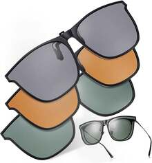 ¡RecomendadoBESPORTBLE 3 Pares De Clips Para Gafas De Sol Polarizadas - Accesorios Prácticos Para Hombres - Clips De Presión Para Lentes Graduados y Gafas De Sol Ideales Para Conducir Pescar o Viajar¡Top de Temporada - 1 - Ver 10