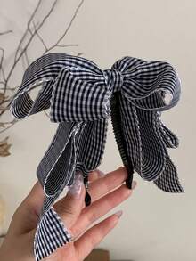 1 chiếc kẹp tóc hình nơ và quả chuối đan móc tối giản, thanh lịch, thích hợp cho mùa thu/đông, kẹp càng cua, kẹp tóc cài, kẹp tóc cài đầu, phụ kiện tóc dành cho nữ. - Nhiều màu - Xem 5