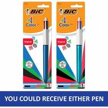 BIC 4-Color Retractable Ballpoint Pen With 1.0 Mm Medium Point, 2-Count In Assorted Ink Colors - 黑色藍色綠色紅色 - 查看 4