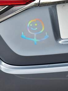 Süßer Cartoon lächelndes Gesicht Aufkleber, der einen delikaten Akzent an Autos, Laptops, Kühlschränken, Gepäck und anderen Alltagsgegenständen verleiht