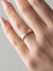 1pc Elegant Cubic Zirconia Inlaid 925 Sterling Silver Ring, Women's Gift Suitable For Balls, Gatherings And Various Party Occasions - Diamond Ring - View 5