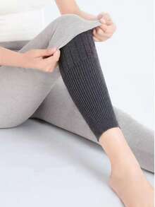 1 Pair Extra Long & Thick Knee Pads, Winter Warm Leg Warmers, Knee Joint Protector For Men & Women, Elderly & Middle-Aged, Long Knee Sleeve Warmers