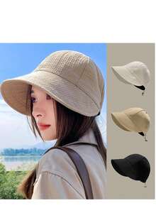 Ins 女士太阳帽，可调节 Warfog 渔夫帽，女士棒球帽，季节性时尚，多功能，太阳帽，防晒 - 彩色 - 查看 6