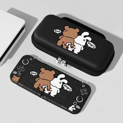 1 件可爱熊和兔子图案保护壳，适用于 2 (2025)、Switch NS、Switch OLED、Switch Lite、 2/Switch 配件，全套包括便携包、带卡槽的扩展坞，是 Switch 玩家的最佳礼物