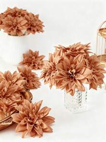 MEHELANY 12/5 bông hoa cúc Gerbera giả màu nâu nhạt, thân dài 10cm, dùng để trang trí phòng, trang trí mùa xuân, trang trí vườn, tiệc tùng, quà tặng, hoa cài áo cô dâu, trang trí ngày Valentine, ngày của Mẹ, trang trí đám cưới, phông nền hoa tự làm, trang trí sân trước, bó hoa cưới, trang trí cổng hoa tự làm, quà tặng cho phụ nữ, nam giới, mẹ, cha. - Màu Khaki - Xem 5