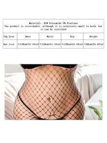 1PC Women Sexy Lingerie Bodystocking Open Crotch Sexy Fishnet Cover Up For Music Festival Without Any Accessories Christmas Hollow Out Bodycon Dress See Through Body Stocking Valentine's Day Steerwear - Black 3 - View 4