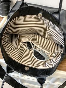 Korean Style Handbag Shoulder Bag Tote Bag, Unisex Design, Large Capacity, Suitable For Commuting