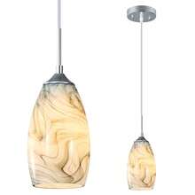 YQYYFC Glass Pendant Light Gray Pendant Lights Kitchen Island Modern Hanging Light Fixtures Chrome Finish Mini Lighting Fixtures For Kitchen Art Deco Living Dinning Room Bedroom Hallway - 黑煙 - 查看 9
