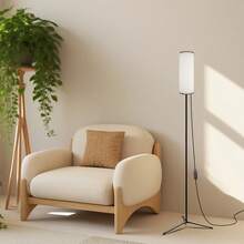 AMILL 63-Inch Modern Floor Lamp With Adjustable Tripod Base & USB-Powered Lighting - Dimmable White/Cool/Warm, Sturdy Metal Construction, Curved Gooseneck Arm & Plug-Free Operation For Living Room, Bedroom,, Home Office - Floor - 彩色 - 查看 3