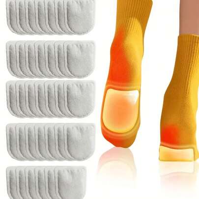 20pcs/Box Foot Warmer Patches, Winter Body & Feet Warming, Fast Heating, Long-Lasting, Portable, Disposable Self-Heating Stickers