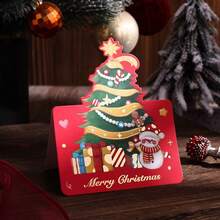 27/18pcs Assorted Elegant Christmas Gold Foil Greeting Cards, Random Style, Perfect Gift For Friends And Family, Merry Christmas - متعدد الألوان - مشاهدة 5