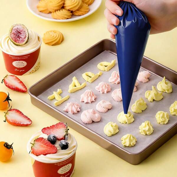 22/30/50pcs Heavy Duty Piping Bags (21 Inch), Disposable Thickened Plastic Pastry Bags For Piping And Frosting, Suitable For DIY Cookie Making, Cake Decorating, Baking Tools, Kitchen Gadgets, Kitchen Accessories, Household Kitchen Supplies