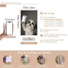 1 pièce Impression sur canevas d'un Shih Tzu avec du papier toilette, œuvre murale sans cadre, décoration pour la maison et le bureau, parfaitement adaptée à la décoration de la maison, de la chambre, du salon, de la salle de bain, décoration murale, avec ou sans cadre en option