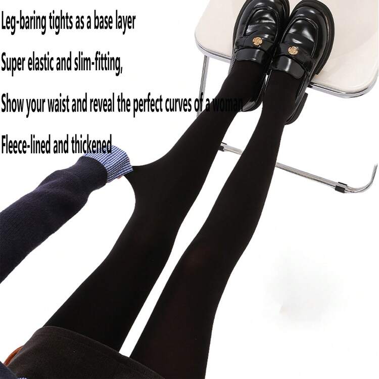 Quần legging đen cho nữ, mặc được vào mùa xuân và mùa thu, có lót và dày, tất chống vướng, tuyệt vời cho việc giảm cân, quần tất - Nhiều màu - Xem 7