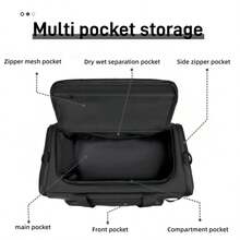 极简主义男士运动健身、瑜伽、运动包，带独立鞋仓，大容量男士旅行包，方便携带，可单肩背或手提，周末过夜包，适合大学生短途旅行行李包