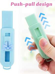 1pc Sliding Telescopic Eraser, Multi-Color Sliding Telescopic Plastic Cap Pencil Eraser, School Office Large Eraser, Drawing Art Eraser, Standard Pencil Eraser, Office Correction Product - Multicolor - View 9