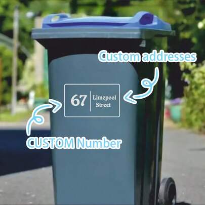 1Pc Customized House Number Sticker, Address Label Sticker, For Custom Labels On Trash Cans, Doorsteps, Home Decor, Household Items, Pink Stickers, Personalized Luminous Stickers, Housewarming Gifts, Christmas Gifts, And Essential Household Items Door Decoration, Address Stickers