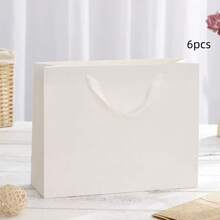 1个纯黑色纸质礼品袋，适用于送礼、圣诞节、返校季及其他场合 - 多色 - 查看 18