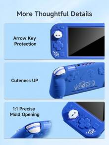 1个游戏机保护壳，防摔、防尘、防刮，增强握持感，符合人体工程学设计，适用于Lite机型，可爱的彩虹和爪印图案，包含2个摇杆帽 - 彩色 - 查看 5
