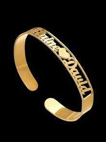 可定制个性化手链，镌刻英文和阿拉伯文文字，18K镀金不锈钢材质，附赠礼盒，是送给孩子、情人节、女儿的理想礼物。提供金色、复古、简约等多种款式，男女皆宜，休闲百搭，可定制，独一无二，是送给他、她、男朋友、女朋友、爸爸、家人、朋友、儿子、妈妈、女儿、祖父母的理想礼物，也是女士珠宝的理想之选。 - 金色 - 查看 16