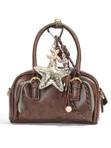 1PC Yogodlns Y2k Leather Rope Keychain,Star Cute Starfish Bag Pendant , Starfish Pendant Fashion High-End Fashion Design Five-Pointed Star Braided Rope Bag Pendant,Car Keychain,Key Lanyard,Key Holder,Keychain Accessories,Keyring,Couple Keychain,Gifts For Women,Valentine's Day Gifts,Birthday Gift,Friend Gift,Holiday Gifts,Event Souvenirs,Party Gifts.