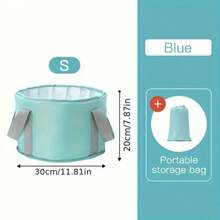 1个可折叠足浴盆，便携式旅行足浴盆，露营洗脚袋，家用足浴盆，旅行保温足浴袋，足浴桶
