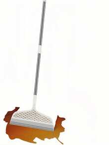 Multi-Functional Vertical Broom And Dustpan Three Pieces Set, Rotatable Non-Stick Hair Scraper Water Scraper Broom Dustpan Combination Set, Flexible Cleaning Combination, Suitable For Home Use - Suitable For Living Room, Bedroom, Bathroom, Kitchen, Courtyard And Other ScenesCan Be Used For Home Decoration, Car Decoration, Office Desk Decoration, Dining Table Decoration, Teacher's Day Gift, Birthday Gift - Multicolor - View 7