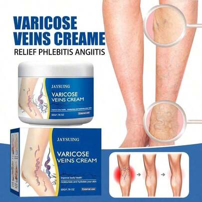 Leg Relief Gentle Herbal Varicose Veins Cream – External Use For Pain, Swelling, And Vein Repair |     Soothing Massage Lotion For Body & Skin Comfort-50g