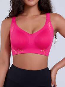 4pcs Women's Seamless Jelly Gel Supported Wireless Comfortable Bra - Multicolor - View 7