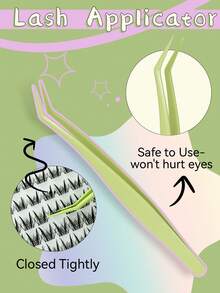 132 Peças Kit de Cachos de Cílios C Wispy Natural 8-18mm, Kit de Extensão de Cílios Agrupados, Cílios Individuais DIY Falsos Kit de Extensão de Cílios com Adesivo e Selante de Cílios, Pinça Removedora de Cílios, Faixa de Cílios Fina e Invisível - Preto - Visão 8