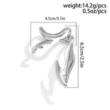 Ear Cuffs For Women, Non-Piercing Ear Bone Clips Wrap Around Dangle Tassel Women's Clip-On Earrings Hook Cuff Climber Earrings For Women{Inchcolor_nameinch:Inchspecial-ShapedSilverinch} - 異形銀 - 查看 4