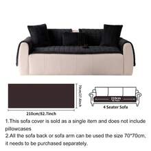 1pc Bohemian Style Sofa Cover, Quilted Thick Plush Fabric, Machine/Hand Washable, Non-Slip Pet Friendly Sofa Protector, Soft & Comfortable Polyester, Suitable For Living Room, Bedroom, Office Room Decor Home Decor Couch Cover Sofa Covers Living Room Decor