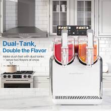 Dual-Tank Slushie Maker With Rapid Chill Technology & 5 Drink Settings - US A Type Plug(110-127V) - View 2