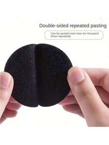 10/20/100 piezas Sujetadores redondos negros, adhesivo doble cara, negro/blanco, 6cm/2.36 pulgadas de diámetro - Adecuado para sofá, sábana, alfombra de piso y mantel - Sujetadores autoadhesivos, fácil de usar, 2 piezas/set