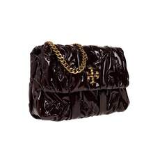 Tory Burch Commuter Casual Pleated Textured Chain Strap Quilted Handbag 142602 - Black - View 3