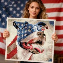 SNA 2026 New Style American Dog Pre-Printed Cross-Stitch Kit DIY Embroidery DMC Threads Sewing Craft Hobby Counted Stamped Diy Kit Crafts Embroidered Embroidery Kit Cross Stitch Kits Crochet Kit Punch Needle Kit Sewing Accessories Sewing Kit Embroidery Thread Craft Kit Stitch Stuff Sewing Patterns Crochet Craft Supplies Embroidery Kit Beginners Sewing Pattern - Need to Embroider By Yourself, No Frame Included - View 2
