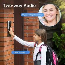 Battery Powered Security Camera Doorbell With 5X Zoom & Human Detection, Wireless Design With Motion Sensors, Two-Way Audio With Instant Alerts, Perfect For Smart Home System