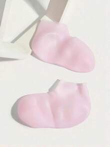 1 Pair Silicone Moisturizing & Soothing Socks, 1 Pair Of High Elasticity Compression Socks, Reusable Aloe Vera Socks, Overnight SPA Socks, Anti-Slip Gel Heel Socks, Suitable For Women And Men With Dry Skin, Rough Feet, Home Foot Care, Use With Your Favorite Lotions And Creams VPJE - 粉色 - 查看 6