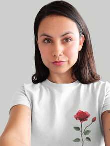 Santa Teresinha Unisex Cotton T-Shirt Comfort And Faith Unisex Blouse - 白色 - 查看 3