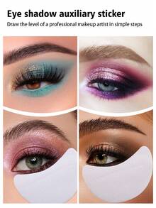 50片装眼影眼部保护贴纸，眼影眼线贴纸，透气眼部化妆工具，10/30/40/50/80/100/200/300/600/1000片装眼部化妆遮盖贴，眼影模板，眼线贴纸，睫毛延长贴纸，美容工具，价格实惠，圣诞礼物，化妆品，化妆工具，便宜货，礼物，女士礼物，圣诞礼物 - 彩色 - 查看 3