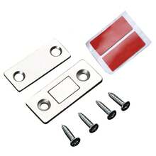 16个橱柜磁性吸盘，无需钻孔，经久耐用，适合日常高强度使用 - 銀色 - 查看 3