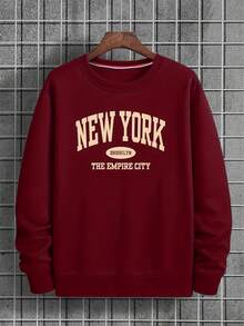 Sudadera informal holgada de algodón puro para hombre, Sudadera para Hombre con Estampado del Skyline de Nueva York y Taxi - Casual Azul Marino con Letras Blancas "NEW YORK", Suéter Cómodo de Mezcla de Poliéster para Primavera/Otoño, Diseño del Logo del Taxi Icónico de NYC (Lavable a Máquina), Ideal para Streetwear - Gris Claro - Ver 8