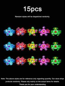 24pcs/Set Rotating LED Light Up Wristbands, Flashing Bracelets, Suitable As Jewelry, Birthday, Graduation, Wedding, Party, Carnival, Easter Gifts, Birthday Party Decorations, Night Lights, Toy Party Favors, Unique Gifts For Men, Personalized Gifts, Holiday Accessories, Party Favors, Outdoor Games, Glow Party Supplies (Random Style) - Multicolor - View 8