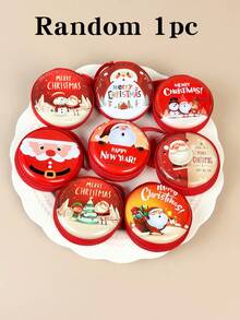 1/2/3/5件圣诞系列方形和圆形零钱包，款式随机，带有圣诞老人、驯鹿、雪人元素，非常适合圣诞节、派对和日常使用的绝佳圣诞礼物 - 彩色 - 查看 12