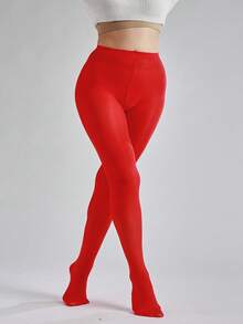 1 đôi quần tất nữ cỡ lớn 80D, màu trơn, chất liệu sợi polyester mềm mại, có thể giặt tay, nhiều màu sắc để lựa chọn, thiết kế cạp cao, phù hợp với phụ nữ cỡ lớn, thoải mái và thoáng khí. - Nhiều màu - Xem 23