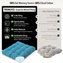 Floor Pillow Seating Cushions For Adults Set Of 2 Sitting Large Square Pillow Memory Foam 20 X 20 X 4 Inch Teal