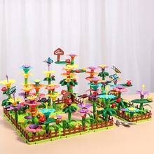 Flower Garden Building, Educational STEM Garden Play Set, Flower Stacking, Perfect Gift Christmas Gifts Color Block Color Blocks - 彩色 - 查看 5
