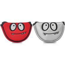 1 Piece Black Eye Pattern Golf Club Head Cover, Golf Club Cover, Putter Cover Golf Equipment Material Waterproof And Wear-Resistant, Red And Gray Optional, To Provide The Best For Your Ball - Multicolor - View 1