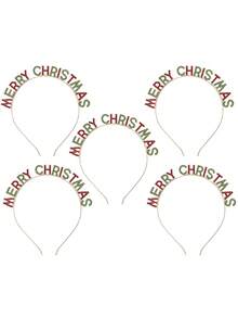 1 buc/3 buc/6 buc bentițe de Crăciun pentru femei, bentiță de Crăciun fericit, coroană cu stras, accesorii de păr pentru petrecere de vacanță, adulți, fete, cerc de păr, bentiță de păr pentru femei, accesorii de păr